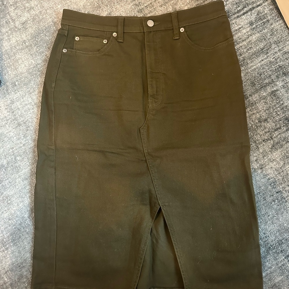 Banana Republic Dark Green Pencil Skirt